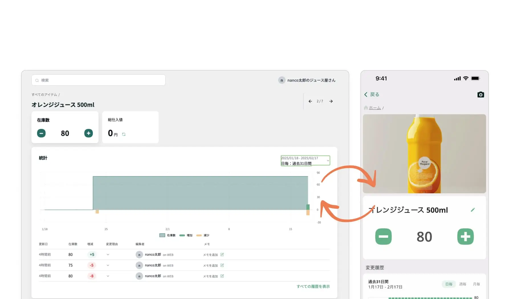 Web版との自動連携